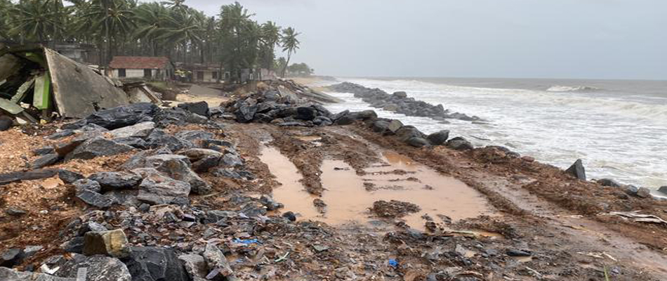 Ports department proposes to build five groynes at Uchhila-Batpady to arrest sea erosion